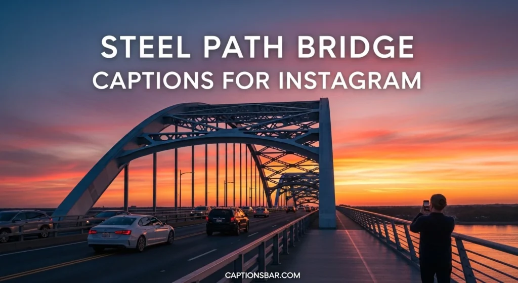 Steel Path Bridge Captions for Instagram