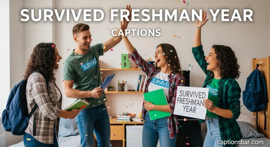 Survived Freshman Year Captions