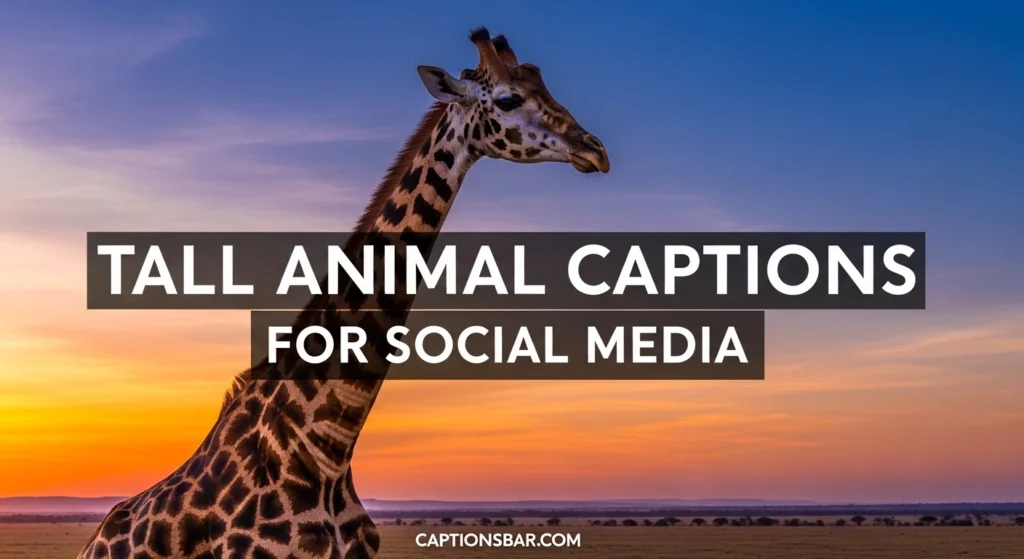 Tall Animal Captions for Social Media