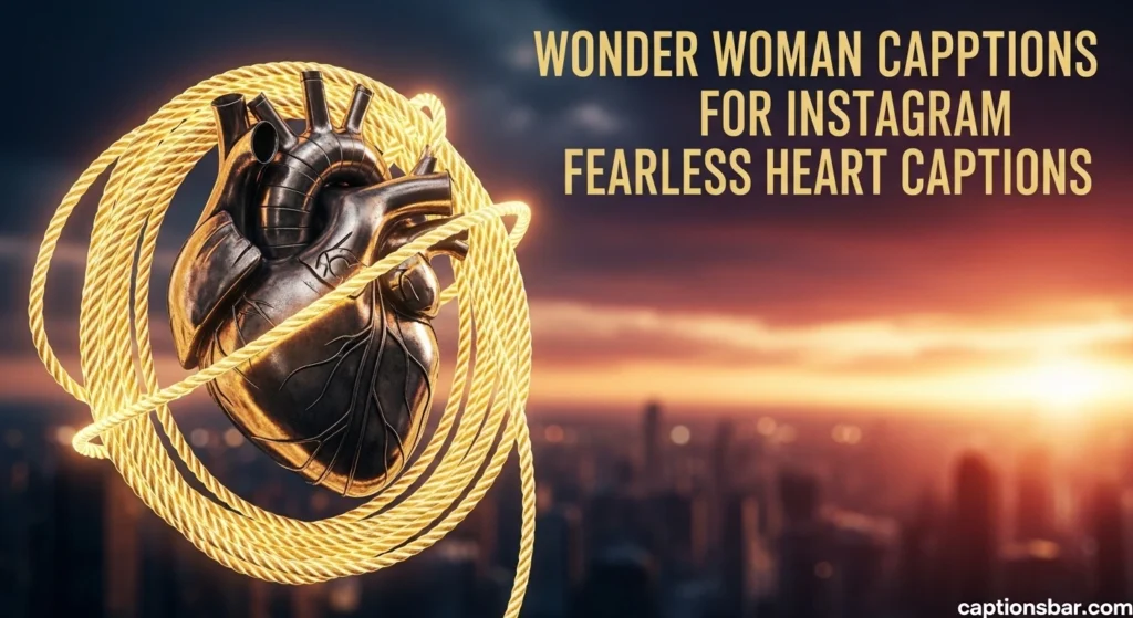 Wonder Woman captions for Instagram fearless heart captions
