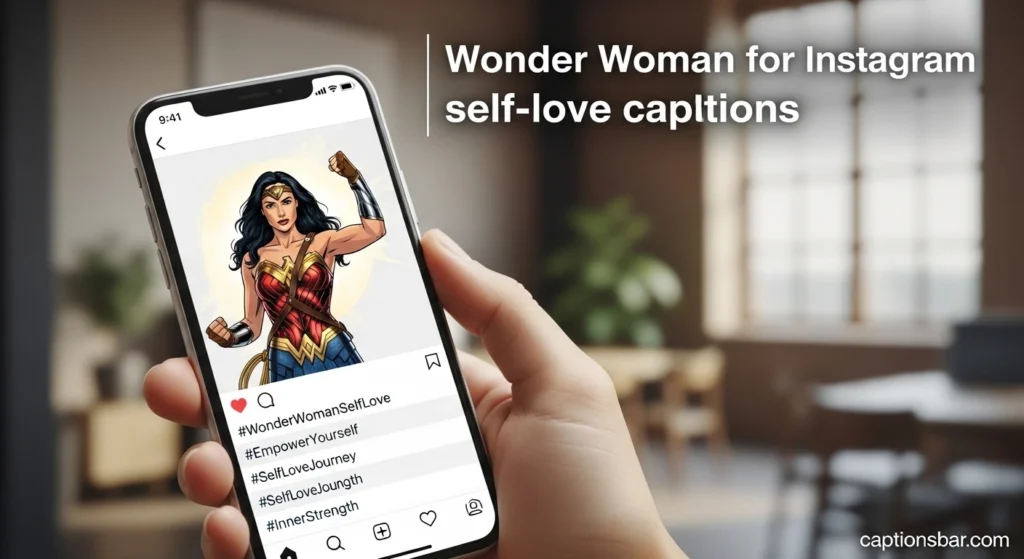 Wonder Woman captions for Instagram self-love captions