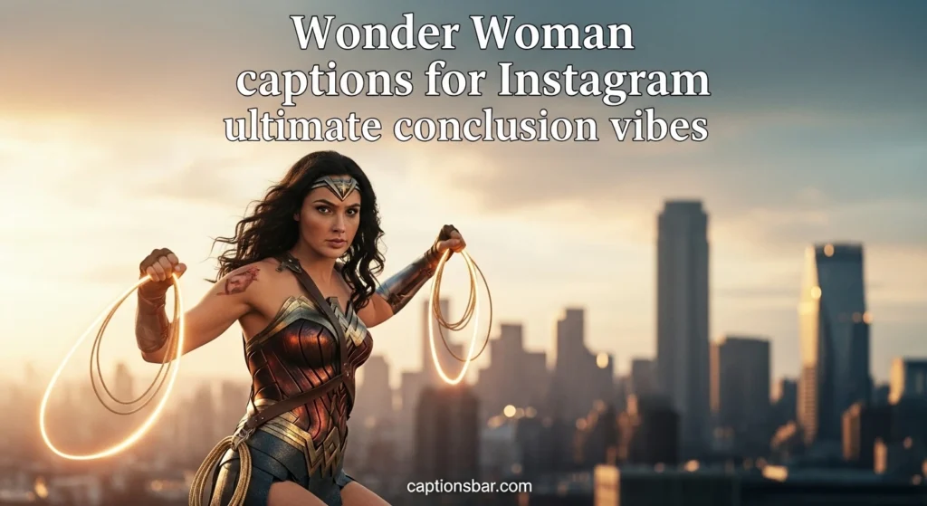 Wonder Woman captions for Instagram ultimate conclusion vibes